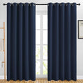 NICETOWN Blackout Curtains Panels for Living Room, 2 Panels, 66 x 80 Inch, Navy, 3 Pass Microfiber Noise Reducing Thermal Insulated Solid Ring Top Blackout Window Drapes by NICETOWN