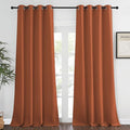 NICETOWN Blackout Burnt Orange Curtain for Living Room - Grommet Top Thermal Insulated Window Treatment Energy Saving Sound Reducing Drape for Bedroom (Burnt Orange, 1 Panel, W52 x L95) by NICETOWN