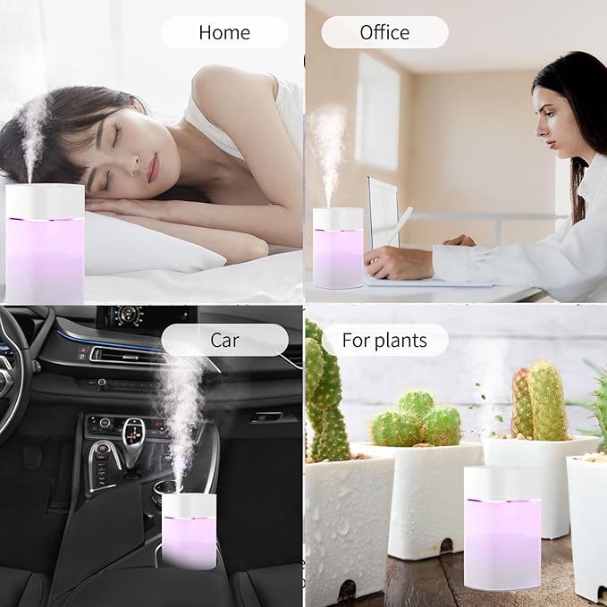 Small Humidifier for Plant, Cool Mist Humidifiers for Bedroom, Desk Mini Personal Humidifiers for Office Car, Portable Humidifier for Travel - Image 5