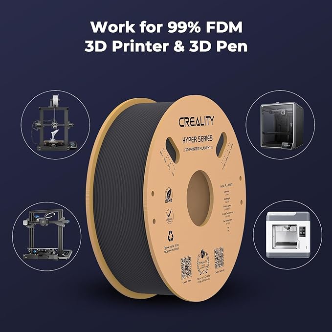 Creality Hyper PLA Filament 1.75mm, High-Speed 3D Printing Filament Up to 600mm/s, ±0.02mm Accuracy, 3D Printing Filament Fits for Most FDM 3D Printers - Image 3