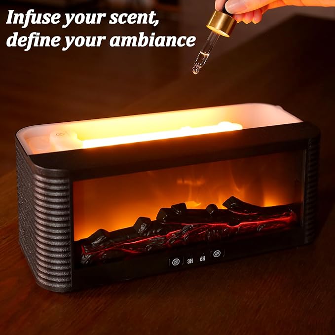 Essential Oil Diffuser for Home, Bedroom Humidifiers, Air Scent Aroma Aromatherapy Ultrasonic Machine, Valentine's Day Gifts, Timer Small Mini difusor de Aromas para casa Living Room Fireplace - Image 3