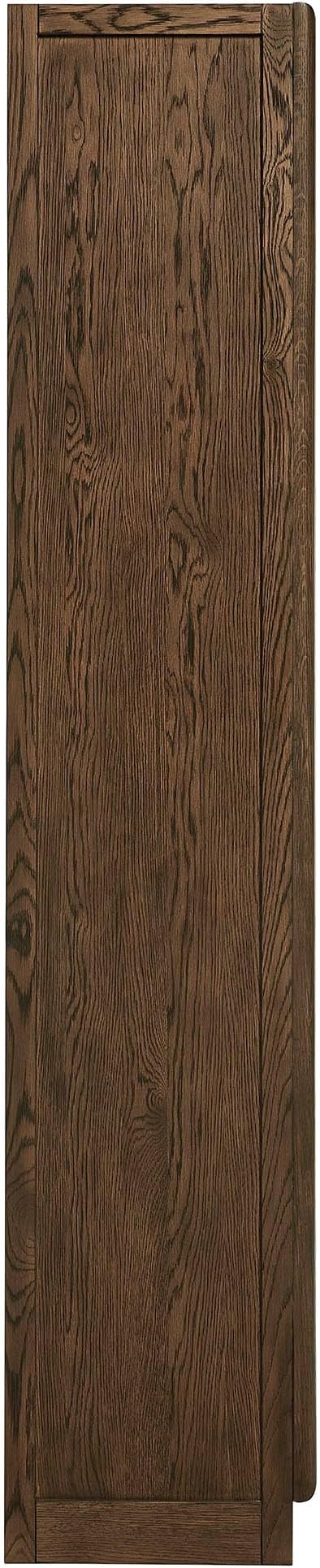 Modway Anwen 79" Wood Display Cabinet with Glass Doors in Walnut – Modern China Cabinet with Arched Door Detail – Large Curio Cabinet for Collectibles - Image 6