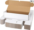 Bulk 400 Capacity Card Toploaders Storage Box, in Total 25 Pack Brown White Cardboard Shipping Boxes for 10000 Count 35pt 3x4 inch Toploaders or Toploaded Cards by Serwrsw