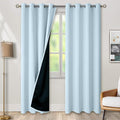 BGment Baby Blue 100% Blackout Curtains for Nursery Bedroom 84 Inch Length 2 Panels, Thermal Insulated Full Light Blocking Grommet Noise Cancelling Window Curtains for Kids Room, 52 Inch Wide Each by BGment