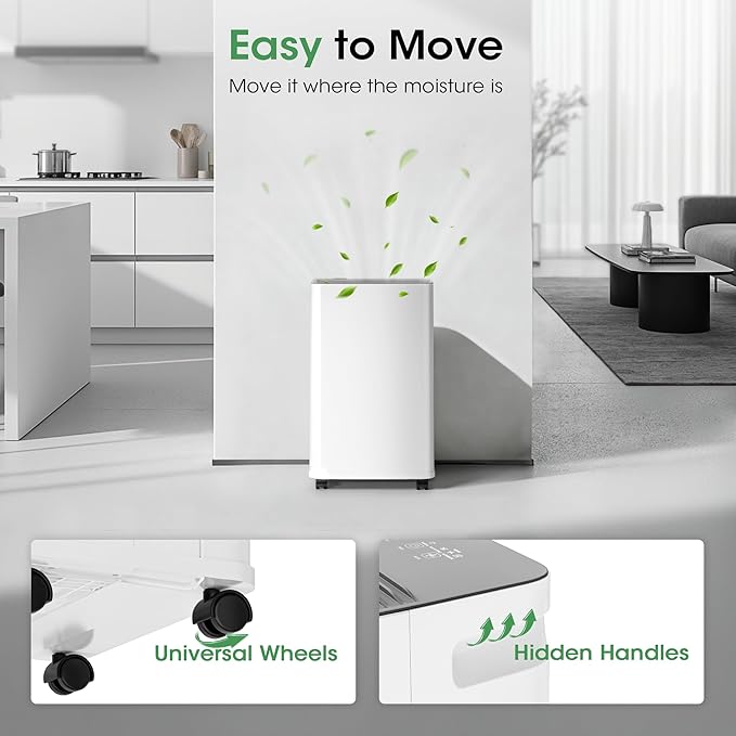 2500 sq.ft Dehumidifier for Basement, Smart APP WiFi Control,35 Pint Dehumidifiers for Home with Drain Hose, 24H Timer & Child Lock, Quiet & Eco, Ideal for Large Rooms, Bathroom, Bedroom, Garage - Image 8