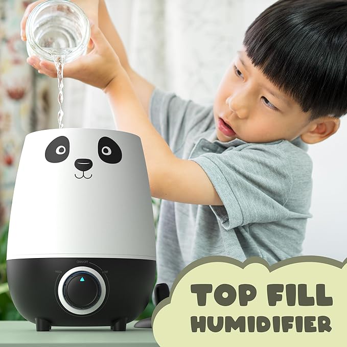 Everlasting Comfort 2.5L Kids Humidifiers for Bedroom - Easy to Clean 24HR Runtime No-Filter Quiet Kids & Baby Humidifier for Nursery, Home, Plants, Allergies, Dry Skin, Congestion, Indoor - Image 4