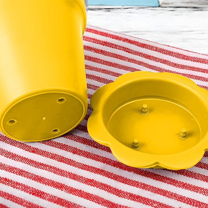 20 Pcs Nursery Pots with Humidity Dome, Flower Pot Dessert Cups with Bring A Plate and Shovel, Planting Cups for Seeds for Indoor Gardening and Plant Propagation(Yellow) - Image 5