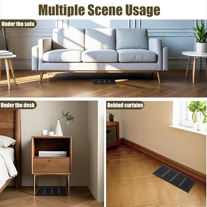 Magnetic Vent Covers Screen 4 Pack - 4x10 Inch Air Vent Filters with Durable PVC Frame, Washable Mesh Screen for Home HVAC, Floor Registers & Vents - Secure Fit, Easy Installation - Image 5