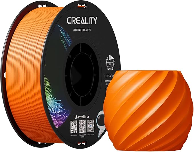 Creality PLA Filament 1.75mm Fluorescent Orange, 3D Printer Filament 1kg (2.2lbs) Spool, High Toughness & Warp-Free, Dimensional Precision ±0.03mm, Printing Filament for All FDM 3D Printers by CREALITYFALCONLASERENGRAVER