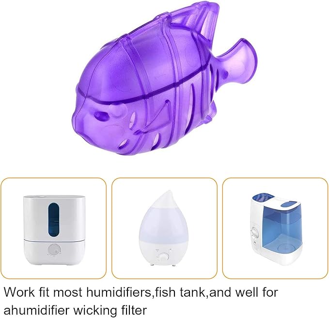 2 Pack Humidifier Fish Cleaner for Humidifier Water Treatment, Universal Humidifier Tank Cleaning Cartridge Protects Humidifier Against Odor, Compatible with Most Humidifier, Fish Tank - Image 3