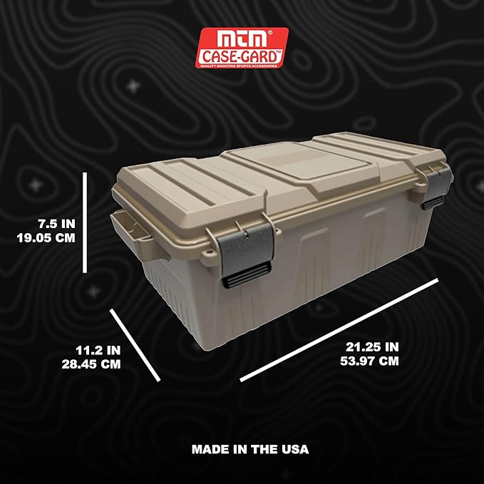 MTM ACDC30, Divided Ammo Crate Utility Box, Water- Resistant, Stackable, Snap Latch, USA Made, Dark Earth - Image 5