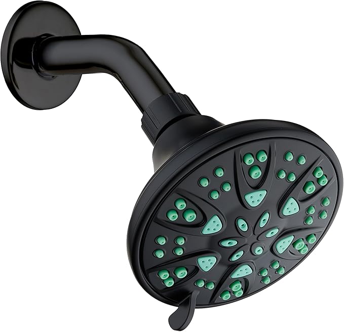 AquaDance Antimicrobial – Anti-Clog High-Pressure 6-Setting Shower Head with Microban Nozzle Protection from Growth of Mold, Mildew & Bacteria for Stronger Shower! 4" Coral Green - Image 4
