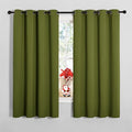 NICETOWN Bedroom Curtain Panels Blackout Draperies, Thermal Insulated Solid Grommet Blackout Curtains/Drapes (One Pair, 55 by 68-inch, Olive Green) by NICETOWN