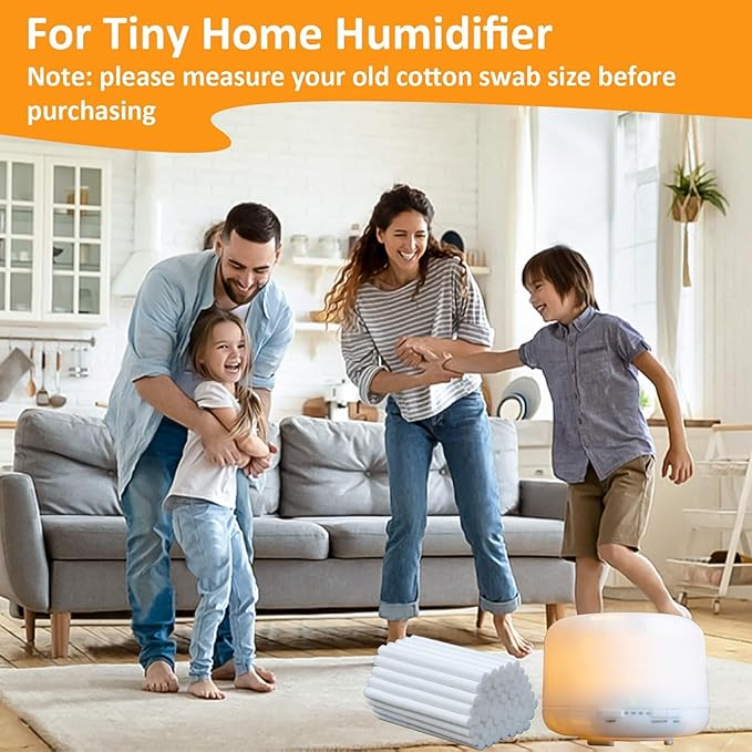 60PCS Humidifier Stick Filter Refill - 6In Humidifier Filter Sticks Air Diffuser Pure Wicks Refill Cotton Filter Stick Replacement Wicks for Small Portable Diffuser in Office Bedroom Home - Image 6