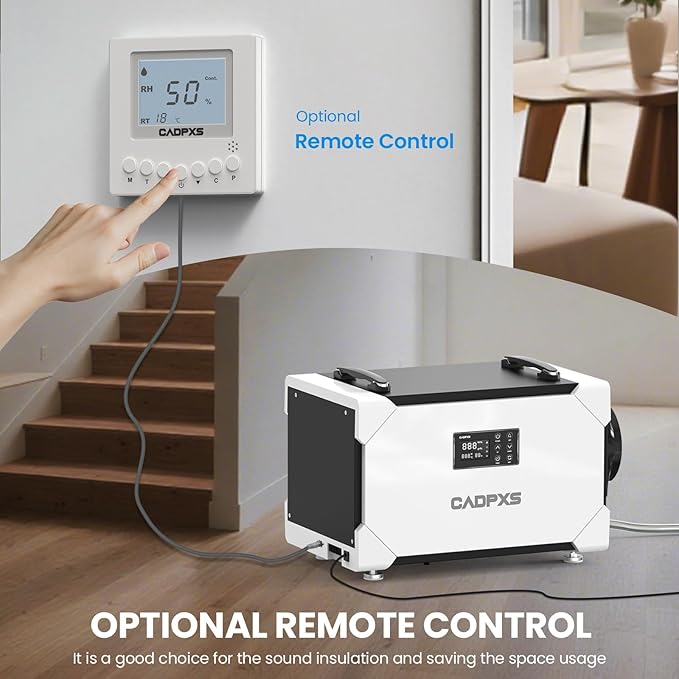 CADPXS Crawlspace Dehumidifier, 145 Pints Commercial-Grade Dehumidifier with Drain Hose for Crawl Spaces, Basements, Industrial and Water Damage Use, Large Capacity, Auto Defrost, Memory Restart, cETL - Image 6