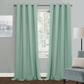 MYSKY HOME Aqua Blackout Curtains for Living Room, 95 Inch Long Grommet Room Darkening Curtain for Bedroom, Amazing Triple Weave Thermal Insulated Curtain, 1 Curtain Panel, 52 x 95 Inch, Aqua by MYSKYHOME