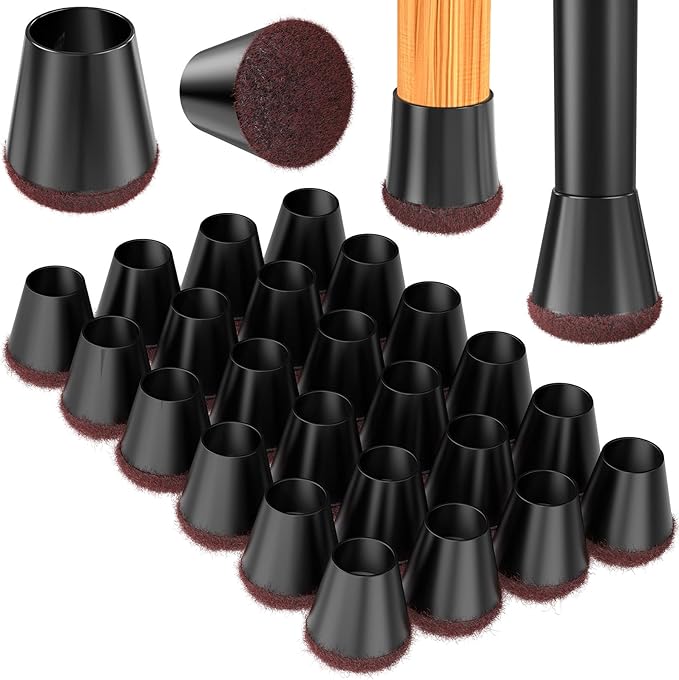 24 Pcs Silicone Chair Leg Floor Protectors Extra Small，Purple Chair Leg Covers to Protect Wood/Tile/Floors Scratches,Felt Pads Chair Leg Caps No Noise by YTEACIUL