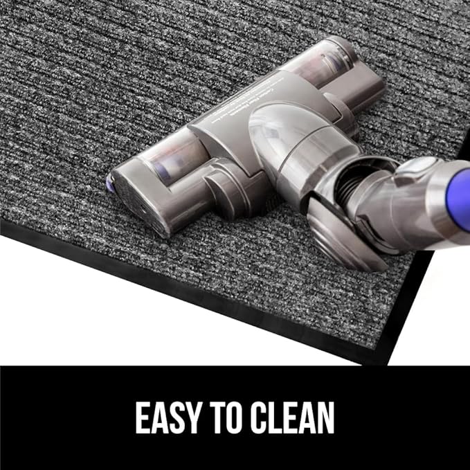 GORILLA GRIP Waterproof Traffic Guard Door Mat, 70x24, Heavy Duty Entryway Mats, Strong Backing Commercial Rugs for Office Hallway, Garage Floor and Home, Low Profile Carpet Runner, Light Grey - Image 9