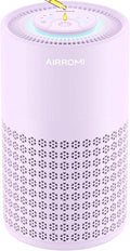 AIRROMI Air Purifier for Bedroom with HEPA 3-in-1 Filter, Pet Air Purifier for Home Cat Pee Smell, Covers Upto 990 Ft², Quiet 360°intake Air Cleaner for Pet Hair,Allergies,Pollen,Smoke A2001 Purple by AIRROMI