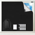 Blackout Window Cover, Portable Window Blinds,Travel DIY Window Blackout Curtains for Bedroom,Baby Nursery,Dorm Room and Media Room (Black 39"x57") by PATTENGO
