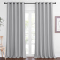 NICETOWN Sliding Door Window Treatment Blackout Patio Door Curtain Panels, Privacy Thermal Drapes for Bedroom Living Room Department with Grommet Top (Silver Grey, W66 x L110) by NICETOWN
