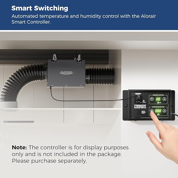 ALORAIR 6 Inch Inline Bathroom Exhaust Fan – Ultra Quiet 300 CFM Ventilation Fan for Bathroom, Attic, Kitchen, Garage, Laundry Room – Durable, Easy to Install, Powerful Airflow - Image 5