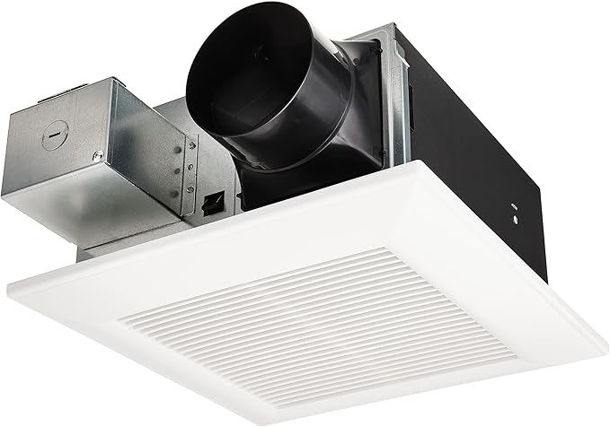 Panasonic WhisperFit Ceiling Mount Bathroom Exhaust Fan with Humidity Sensor, 50-80-110 CFM, FV-0511VFC1 by Panasonic