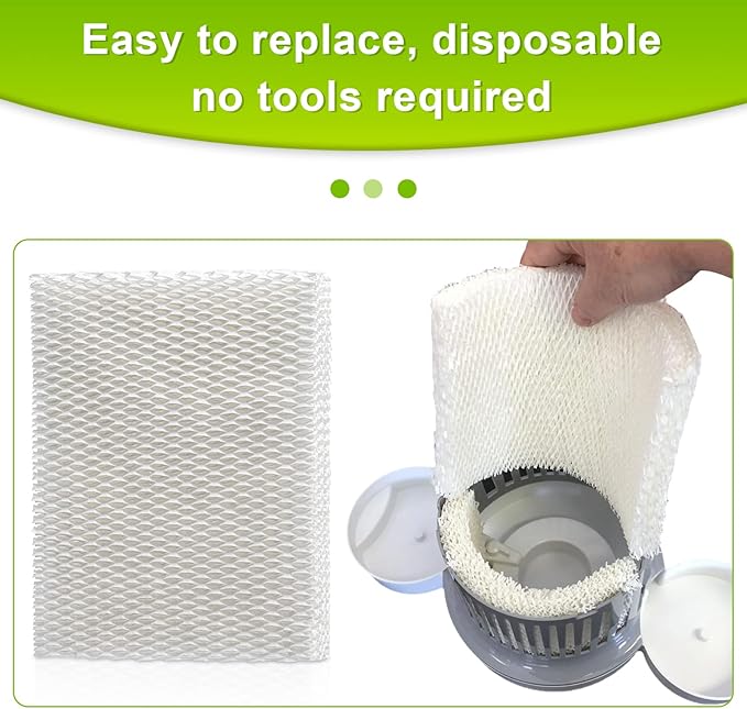 Pokin MD1-0034 Humidifier Filters Wick,Compatible with Vornado Humidifier Replacement Filter Model:Ev100,Ev200, Evap2,Evdc300,Evap40 Evdc500,Evaporative Humidifiers -(4 Pack) - Image 7