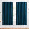 NICETOWN 2 Panels Blackout Curtains, Rod Pocket Window Curtains Room Darkning Drapes for Bedroom/Living Room, Thermal Insulated Solid Draperies for Home Office/Study, 62 by 72-Inch, Moroccan Blue by NICETOWN