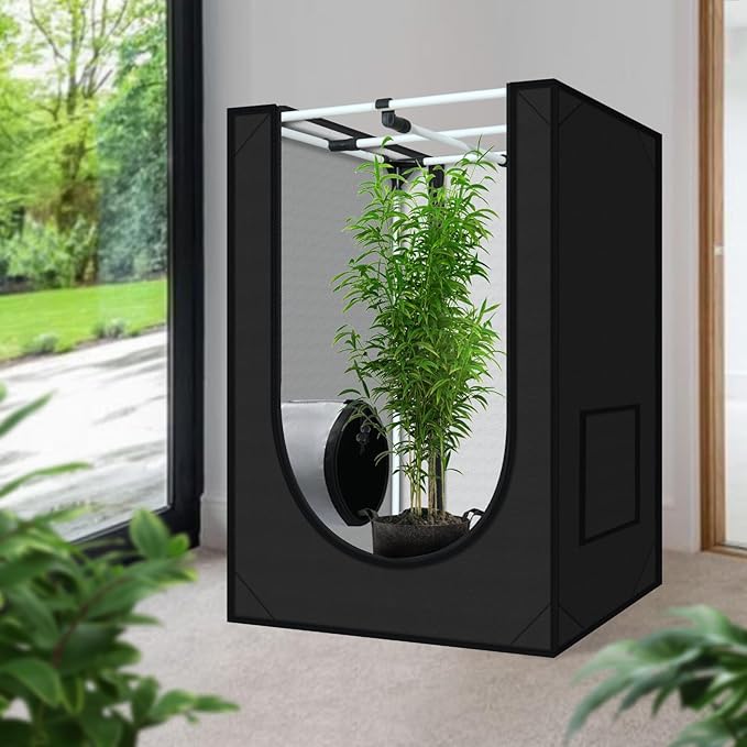 zazzy Grow Tent, 24"x24"x36" Hydroponic Mylar Grow Tent Reflective Garden Growing Dark Room with Observation Window, Removable Floor Tray and Tool Bag for Indoor Plant Growing 2'x2' - Image 2