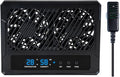 Reptile Dual-Head Temperature & Humidity Fan – Quiet Automatic Climate Control with Digital Display for Terrariums, Reptiles & Amphibians by LURMMUE