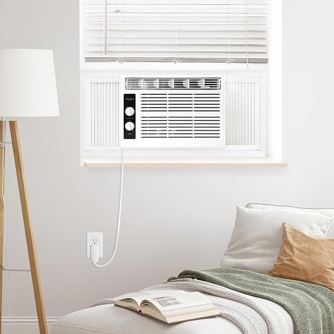 Whirlpool 5,000 BTU 115V Window Air Conditioner & Dehumidifier with Mechanical Controls, Window AC Unit for Apartment, Dorm Room, & Small Rooms up to 150 Square Feet in White - Image 3