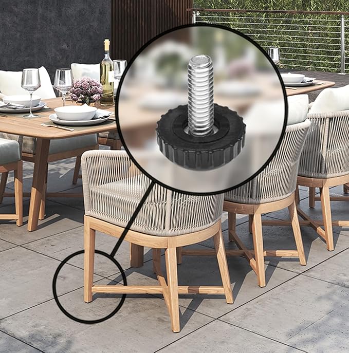 Slipstick Gorilla Outdoor Adjustable Furniture Levelers (8 Pack) Weatherproof Screw in Leg Glides for Chairs, Tables, and Outdoor Furniture Feet, 7/8 Inch Nylon Spherical Glide, 5/16"-18 BSW Thread - Image 6