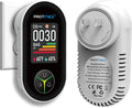 Protmex 4-in-1 Carbon Monoxide & Gas Detectors Plug in Large LCD Screen, Home CO Gas Detector with Temperature & Humidity Monitoring - 4 in 1 CO and Gas Detector Easy Installation for Home Travel by Protmex