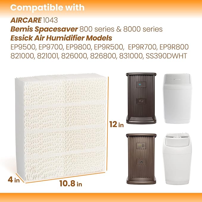 ANTOBLE 1043 Humidifier Filter Replacement for Essick Air AIRCARE EP9500 EP9700 EP9800 EP9R500 EP9R800 826000 831000 and Bemis Space Saver 800 8000 Series Evaporative Humidifiers - Image 2