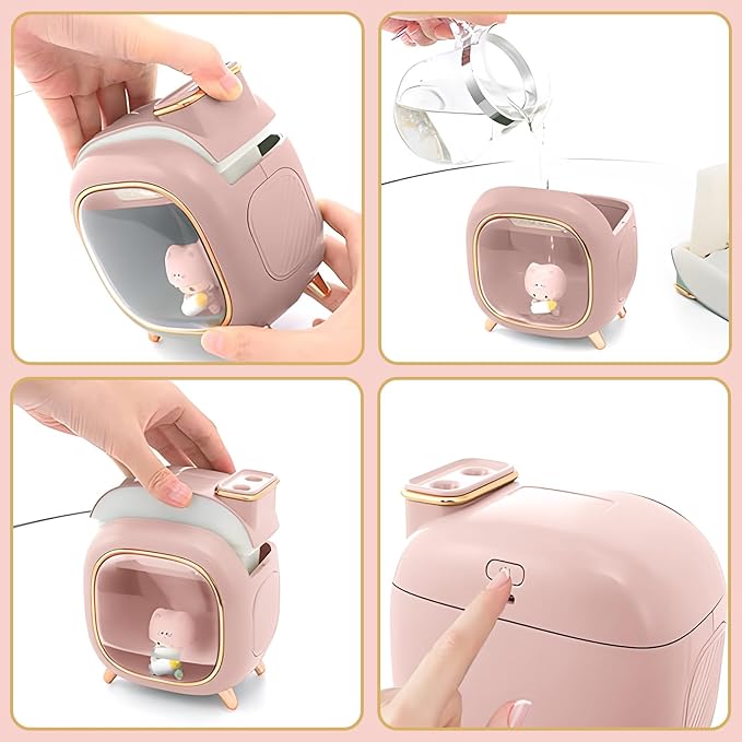 Cute Pet Humidifier, 13.5oz Creative TV Humidifier, USB Plug in Use, Desktop Silent Spray, High Appearance Level Gifts (Pink) - Image 3