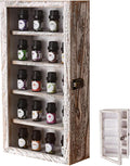 Wall Mounted Wooden Collectible Display Case 5 Shelf Display Storage Accessories Display with Acrylic Door, Sunglass Display Cabinet, Wall Shadow Box, Shelf Thimble Display Case (Old White) by LITAITAI
