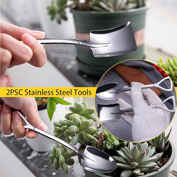 12 Pcs Succulent Tools Set Mini Transplanting Garden Tools Kit for Indoor Gardening Flower Pot Cactus Care - Image 4