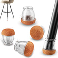 Ezprotekt 24 Pcs Extra Small Chair Leg Floor Protectors, Silicone Felt Chair Pads for Hardwood Floors, Round Chair Leg Caps, Felt Furniture Feet Covers for Dining Table, Clear (XS Fit: 2/5"-11/20") by VisittheEzprotekt