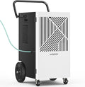Waykar 155 Pints Commercial Dehumidifier with Pump, Drain Hose and Washable Filter Space up to 8000 Sq. Ft, for Basements, Industrial or Commercial Spaces - 5 Year Quality Coverage by Waykar
