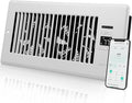 Super Quiet Register Booster Fan for 6" x 12" Register Holes, Smart Register Vent with Dual Intelligent Thermostat and WIFI App Control, Heating Cooling AC Vent Fan (White) by Howeall