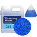 2LBS Desiccant Beads, Premium Blue Indicating Reusable Silica Gel Beads Bulk, Industry Standard 3-5 mm Desiccant Dehumidifier for 3D Filament, Electronic Devices, Camera, Documents, Safe (5PCS Bags) by Viktairy