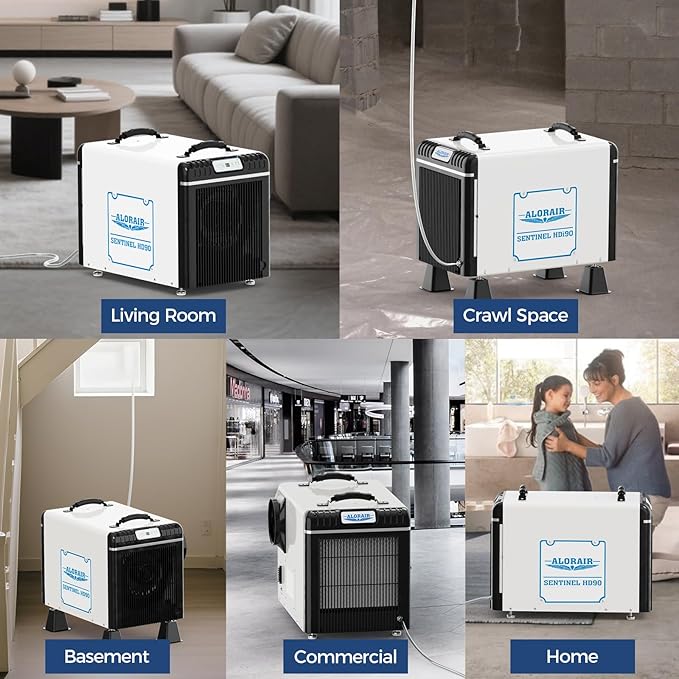 ALORAIR Wi-Fi Crawl Space Dehumidifier, 198 PPD Basement Dehumidifiers with Condensate Pump, Auto-Defrost, Rare Earth Alloy Tube Evaporator - Image 6