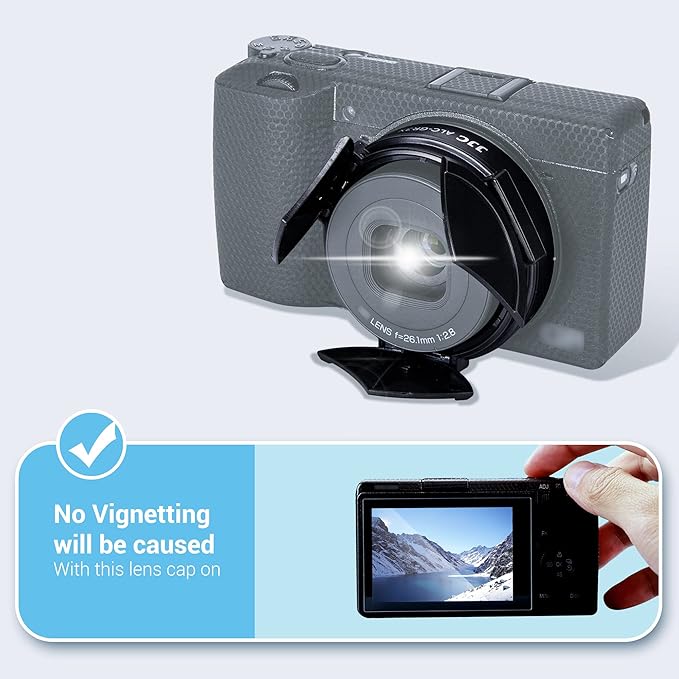 JJC Auto Open and Close Lens Cap Cover for Ricoh GR IIIx GR IIIx HDF GR3x GR3x HDF Digital Camera, Dustproof and Anti-Scratch Lens Protector No Need to Remove - Image 4