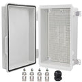 Waterproof Electrical Box, IP67 Junction Box Stainless Steel Latch Hinged Grey Cover Project Enclosure with Wall Bracket 10.2" x 6.3" x 3.9" by YETLEBOX