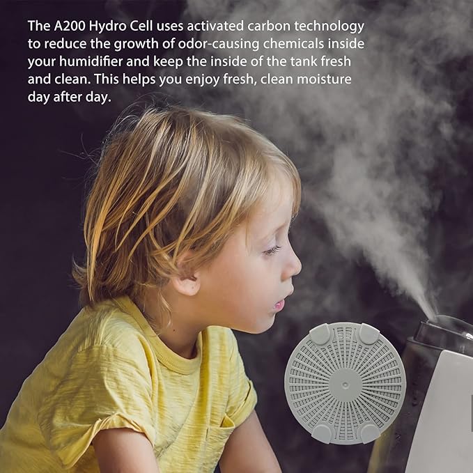 Hydro Cell A200 Humidifier Filter with Activated Carbon Compatible with BONECO & AIR-O-Swiss Ultrasonic Humidifier, 3 Pack Gray - Image 7