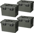 Sheffield 12765 XL Storage Bins With Lids, 4-Pack Stackable Storage Bins, Made in USA, Lockable and Water-Resistant Containers with Lids, Plastic Containers for Home, Classroom, and Dorm by Sheffield