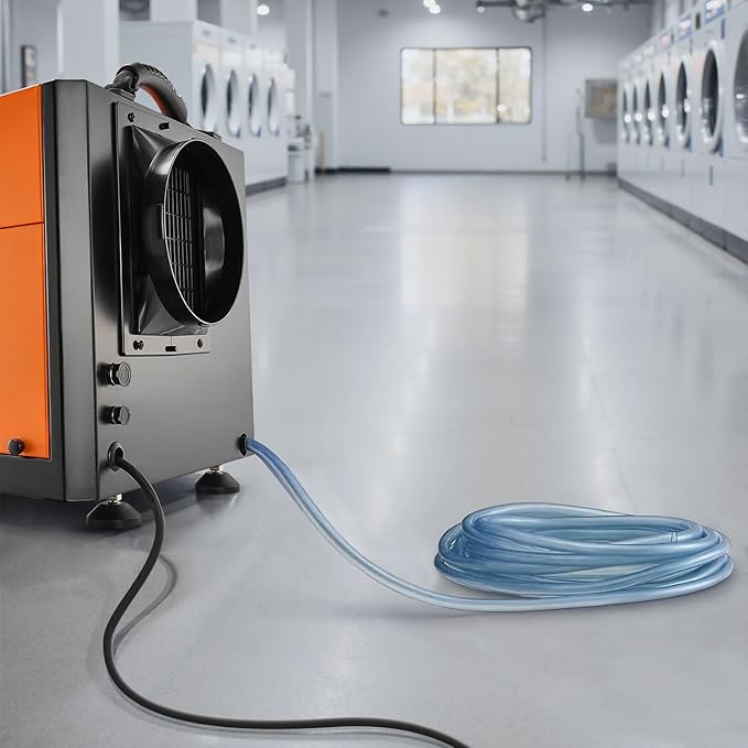 VEVOR 156 Pints Commercial Dehumidifier with Drain Hose, Portable Crawl Space Dehumidifiers for Basement Storage Room Industrial Grade, Auto Defrost/Drainage, Heavy-duty Galvanized Steel, LED Indicate - Image 8