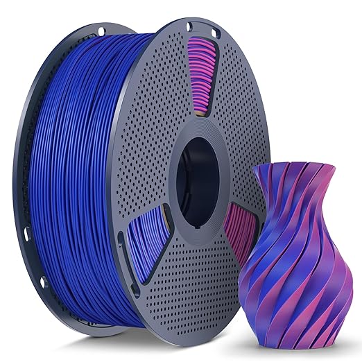 Matte PLA Filament 1.75mm, 1kg(2.2lbs) 3D Printer Filament, Smooth Matte Finish, Less Brittle, Dual Color Appearance from Different Angles, RedBlue by YOOPAI