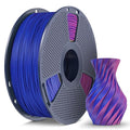 Matte PLA Filament 1.75mm, 1kg(2.2lbs) 3D Printer Filament, Smooth Matte Finish, Less Brittle, Dual Color Appearance from Different Angles, RedBlue by YOOPAI